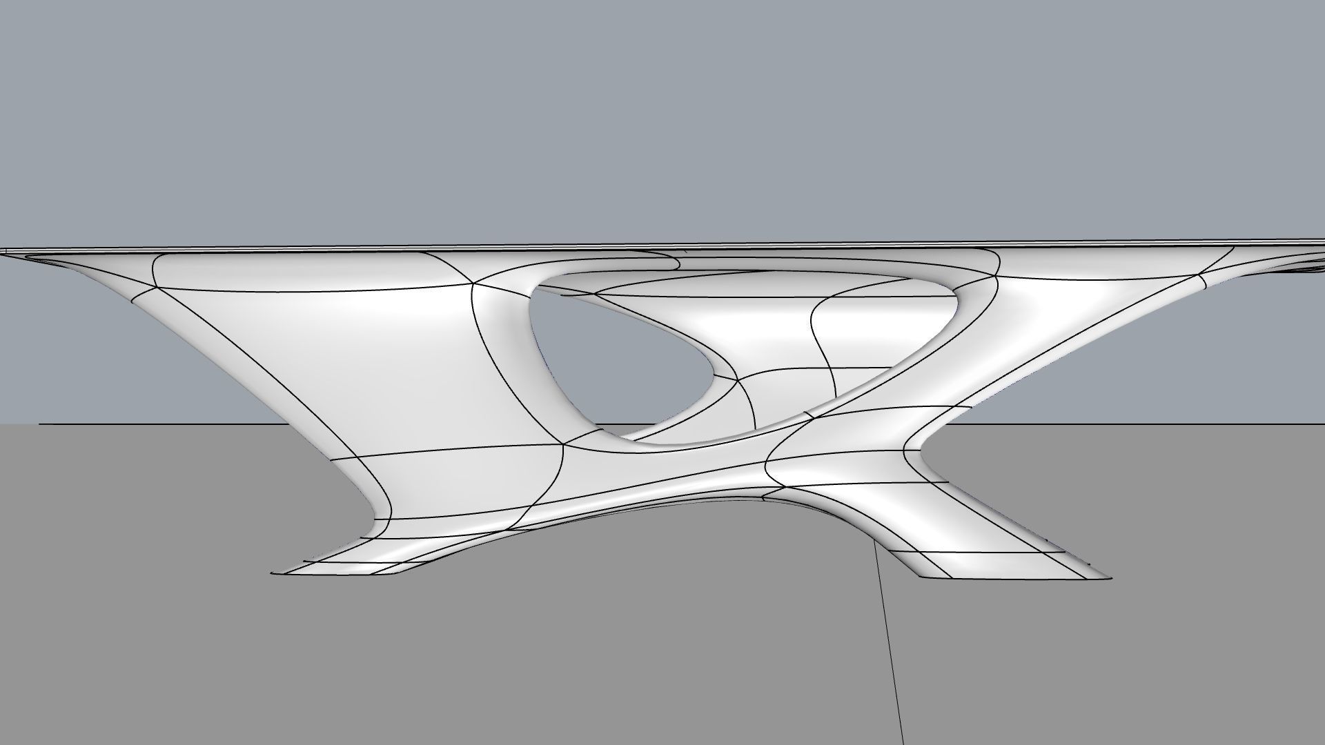 Modern dining table 01 3D model_1