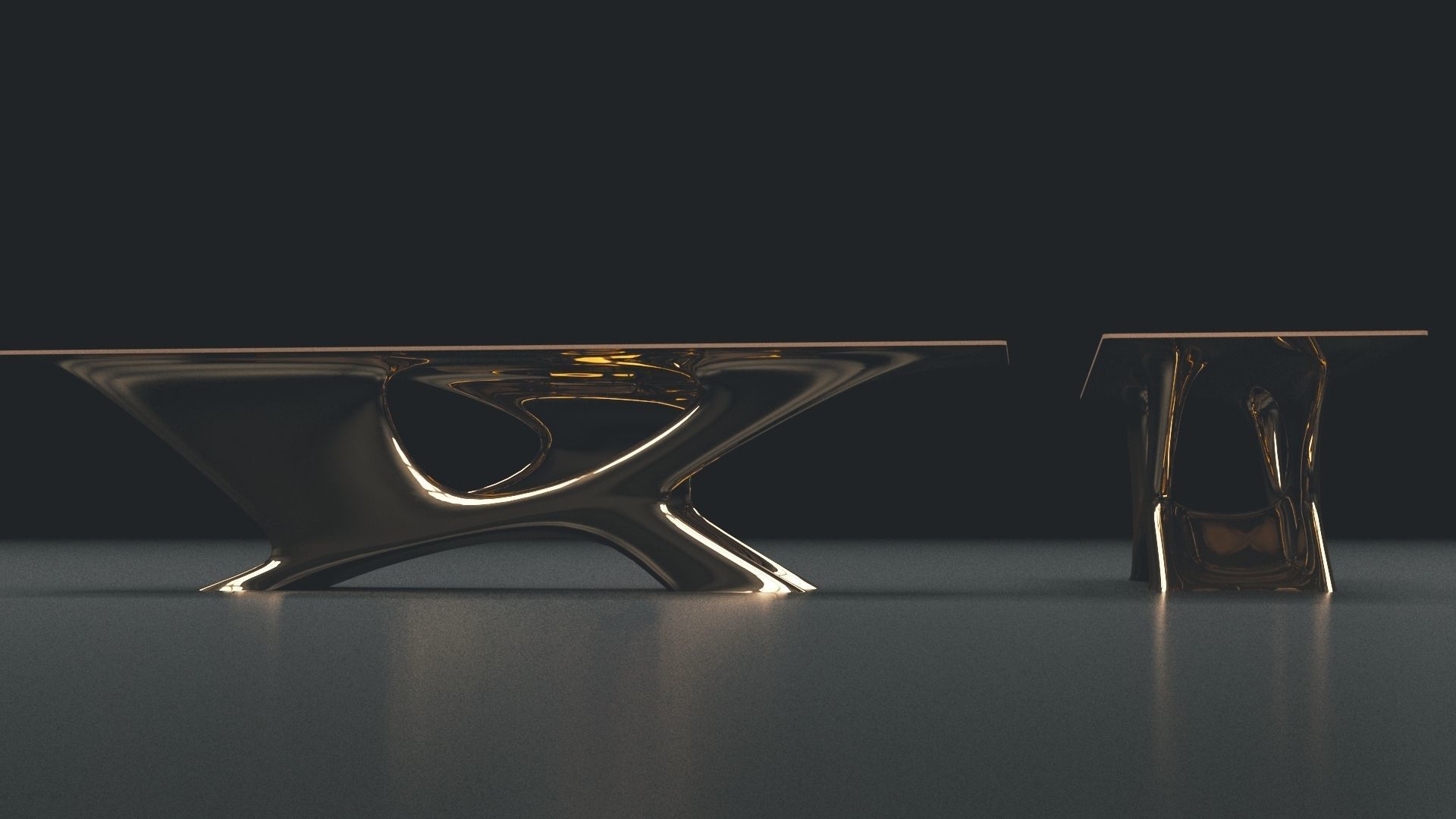 Modern dining table 01 3D model_2