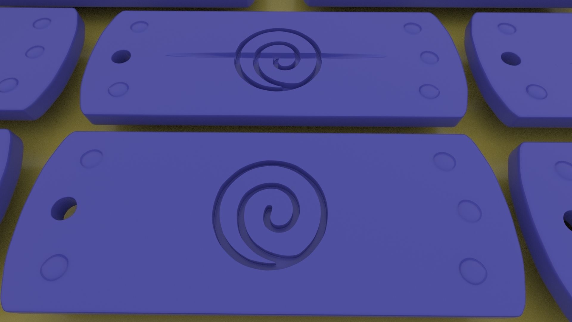 Naruto Village Symbols Keychains-necklace-bracelet 3d printable 3D print model_11