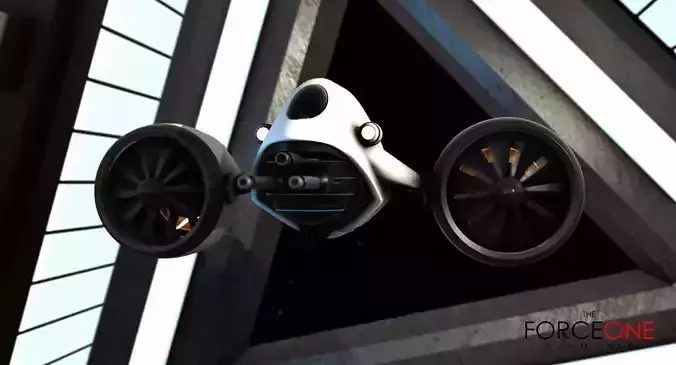 Drone Model star wars spaceship with two propellers