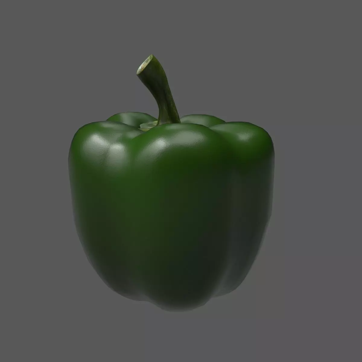 Paprika pepper Low-poly 3D model_0