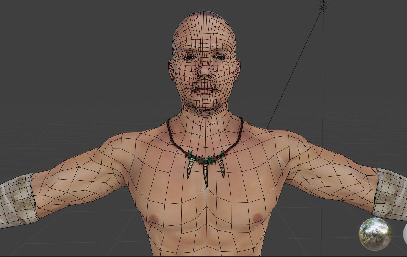 Human Male Warrior Swordsman Blender Low-poly 3D model_12