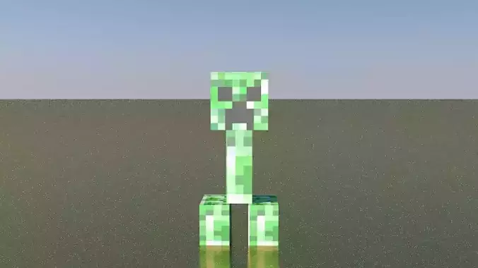 Minecraft Rigged Creeper 3D model