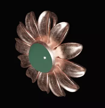 daisy charm with stone bezel 3D print model
