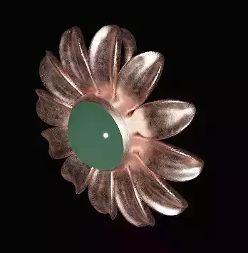 daisy charm with stone bezel 3D print model