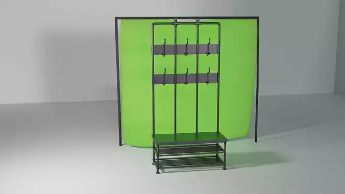 Style Coat Rack - Game Ready - Blend Files Included