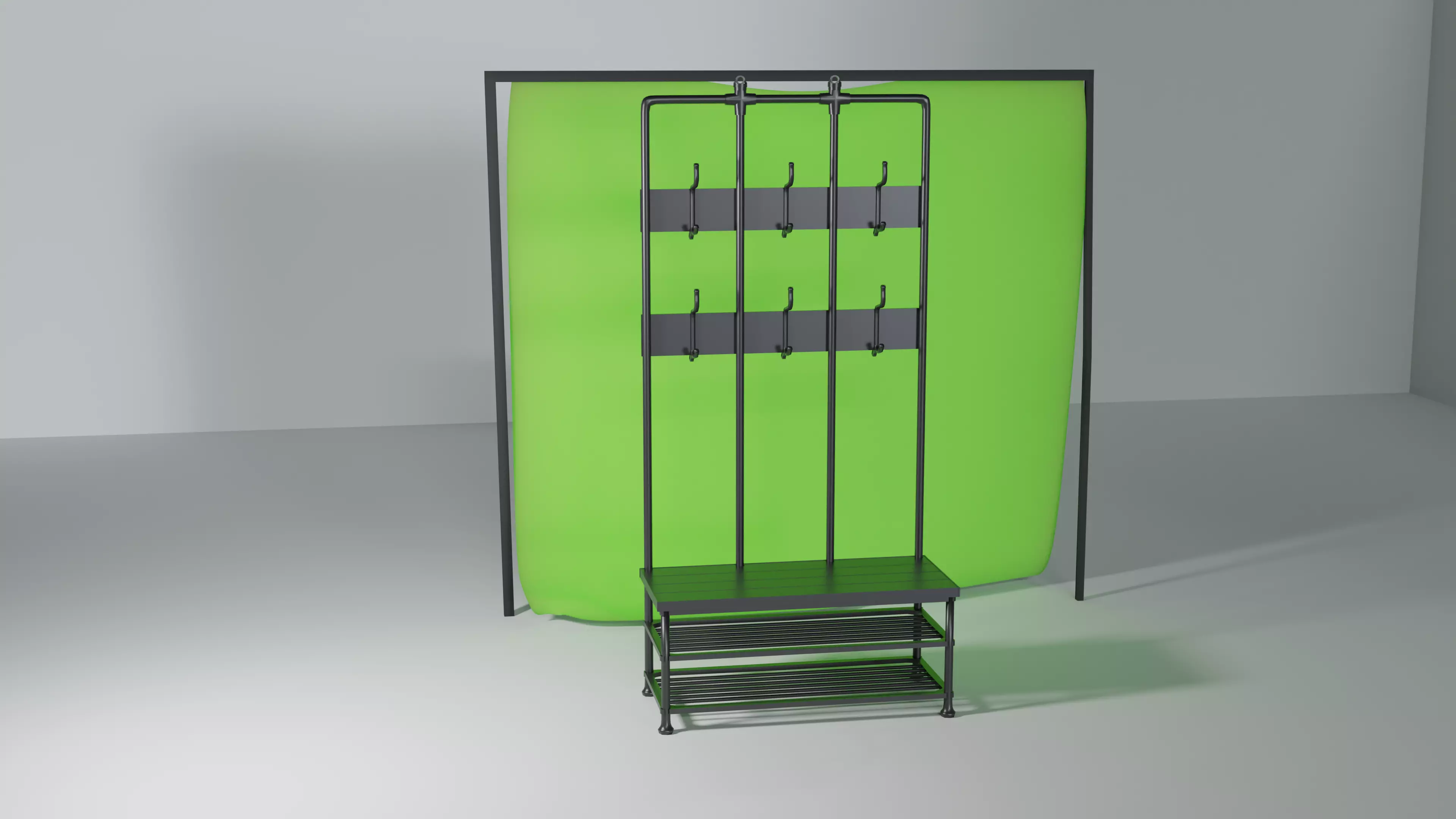 Style Coat Rack - Game Ready - Blend Files Included Low-poly 3D model_0