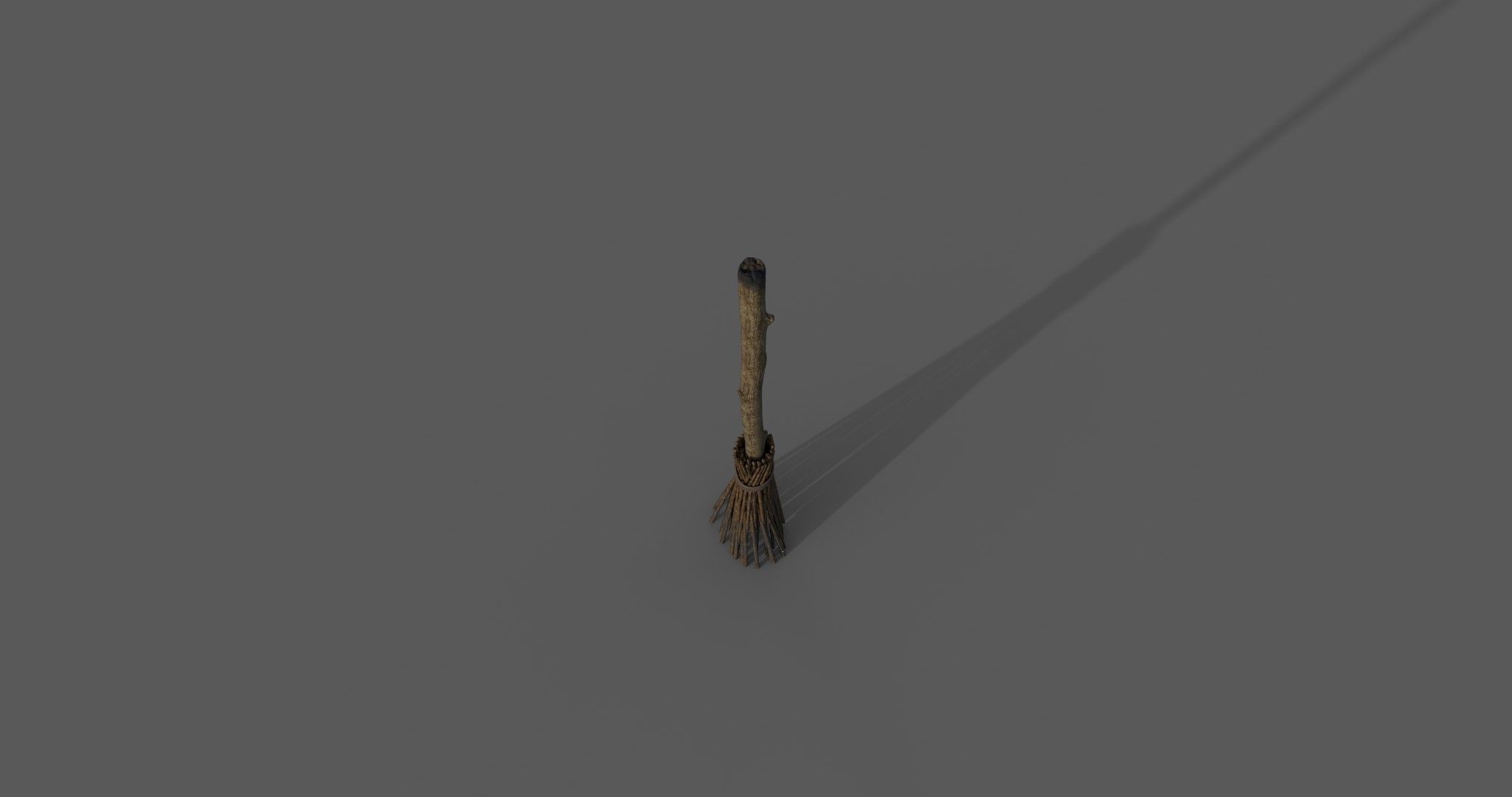 Medieval Style Broom 3D model_14