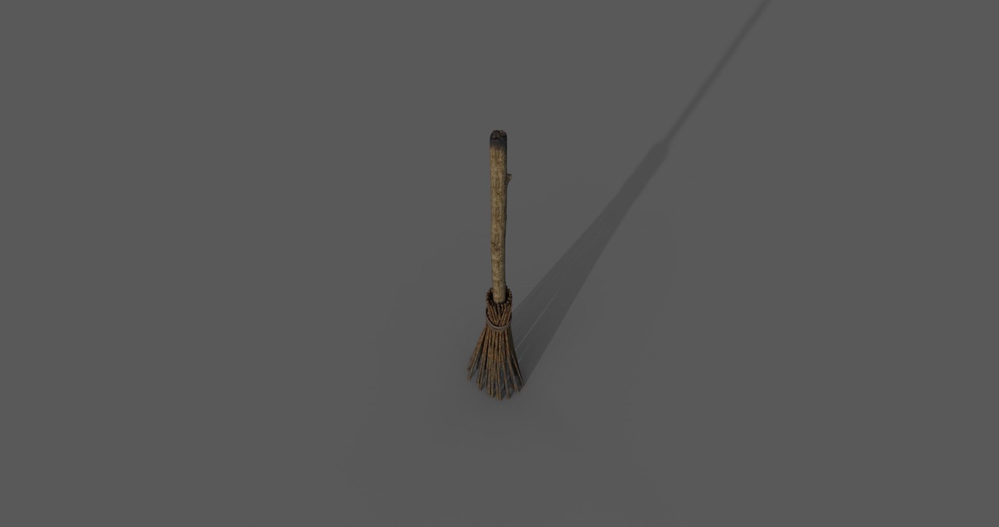 Medieval Style Broom 3D model_13
