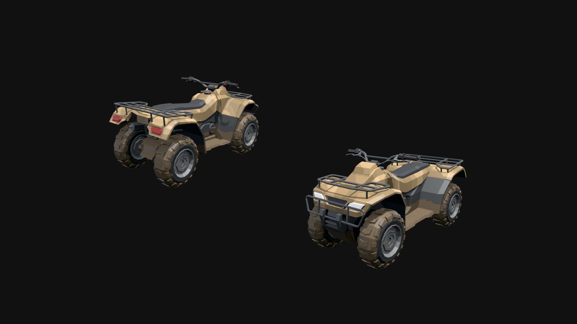 Low Poly  Military Vehicles Low-poly 3D model_4