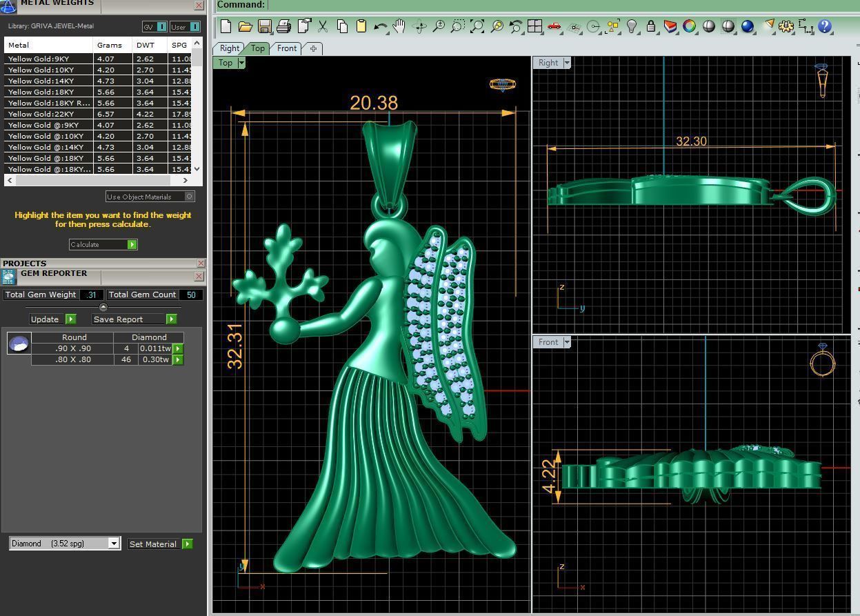 Virgo Pendent 3d Model 3D print model_9
