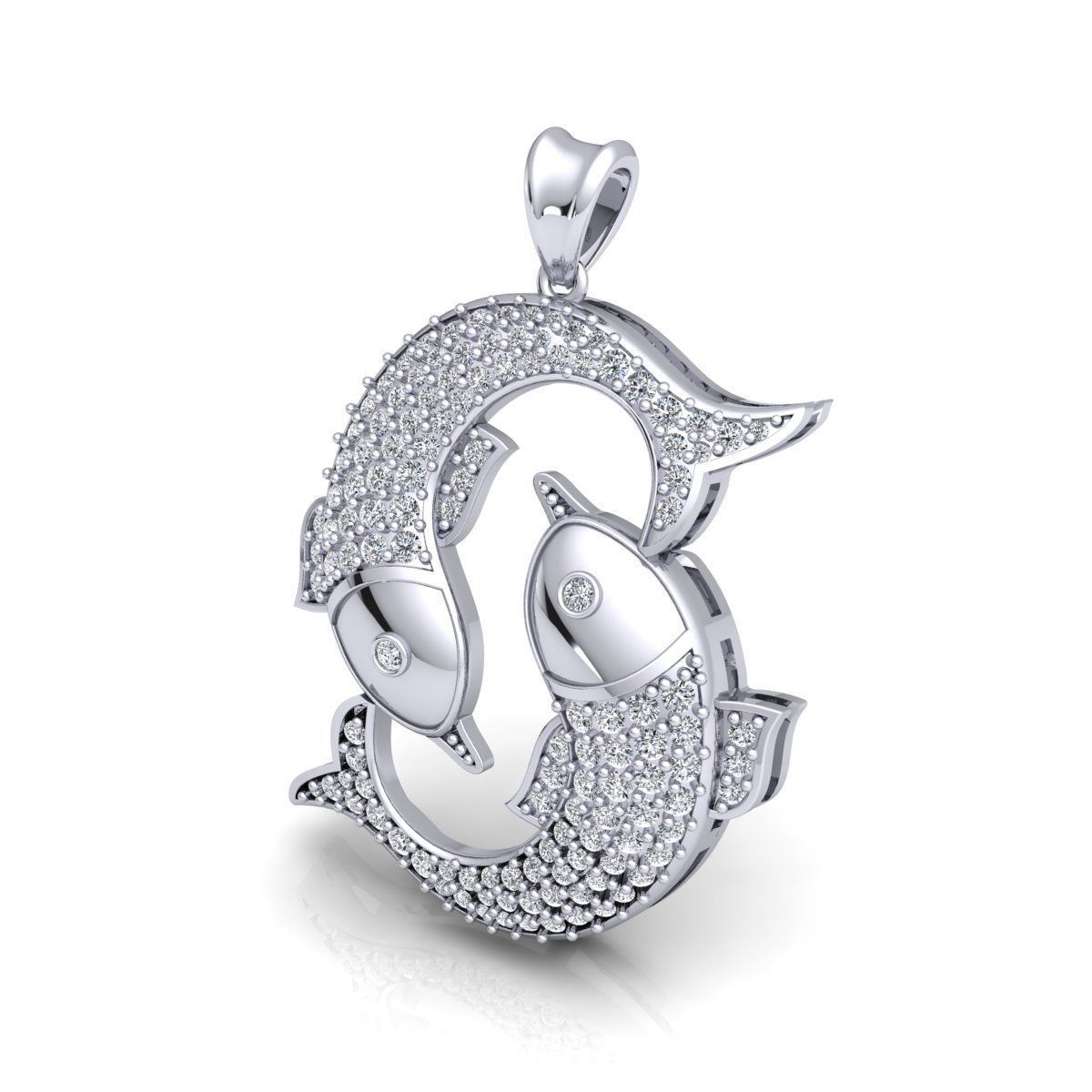 Pisces Pendent 3d Model 3D print model_6