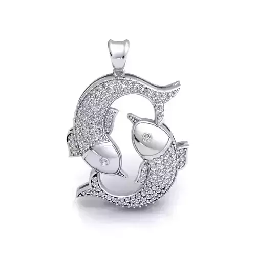 Pisces Pendent 3d Model 3D print model