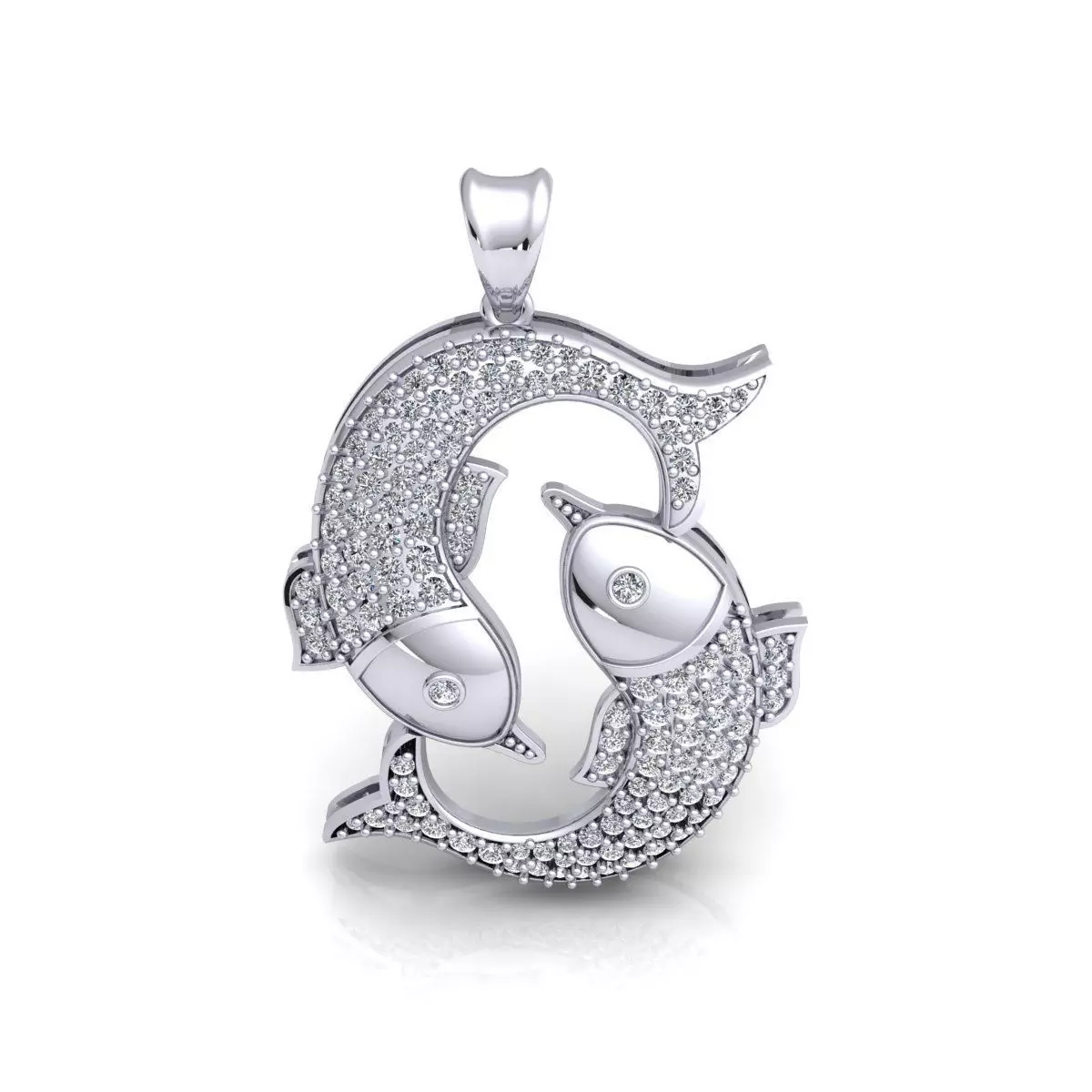 Pisces Pendent 3d Model 3D print model_0