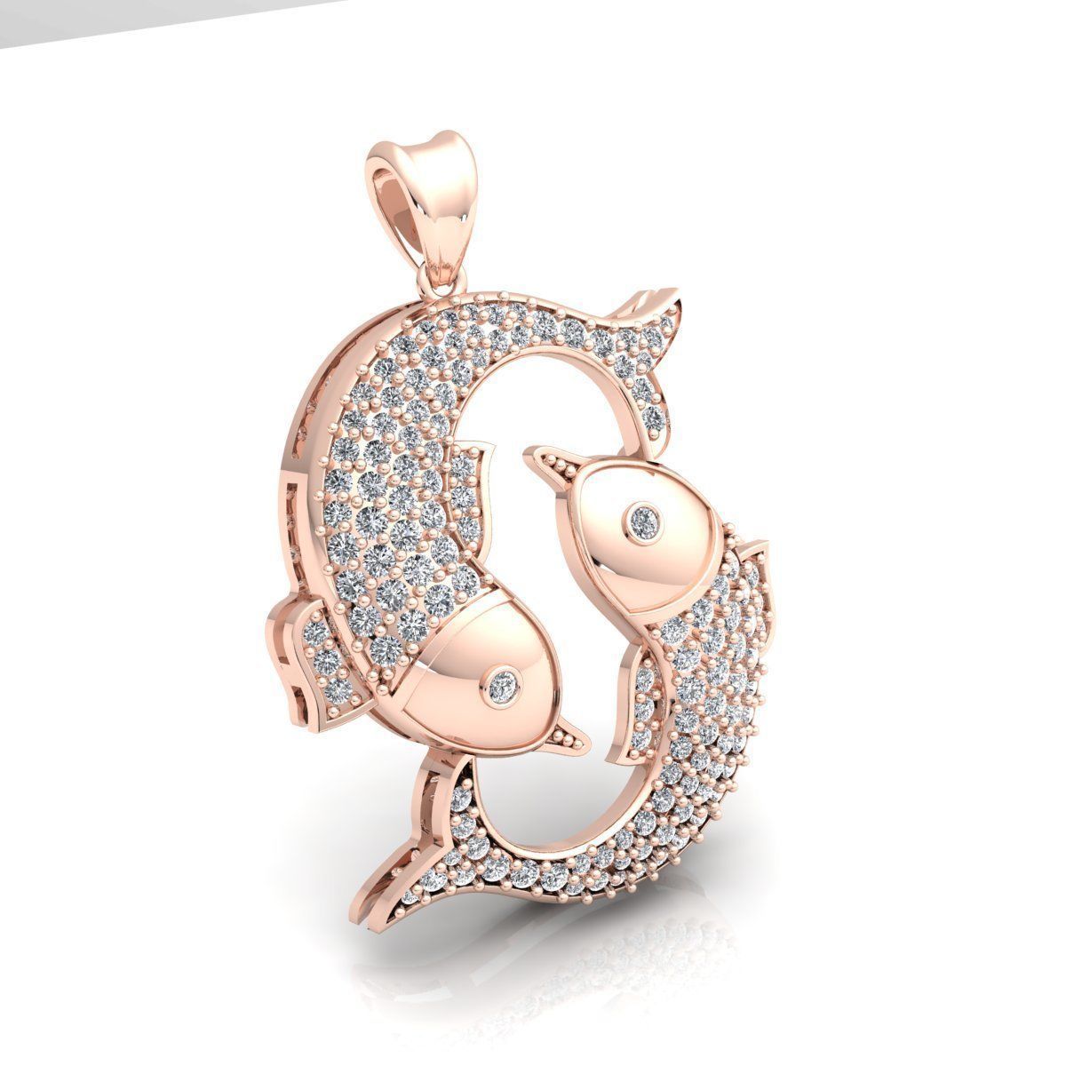 Pisces Pendent 3d Model 3D print model_1