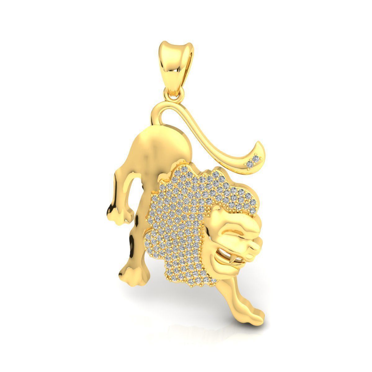 Leo Pendent 3d model 3D print model_9