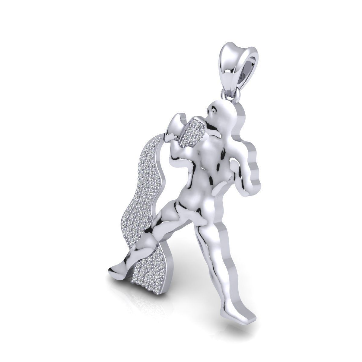 Aquarius Pendent 3d Model 3D print model_6