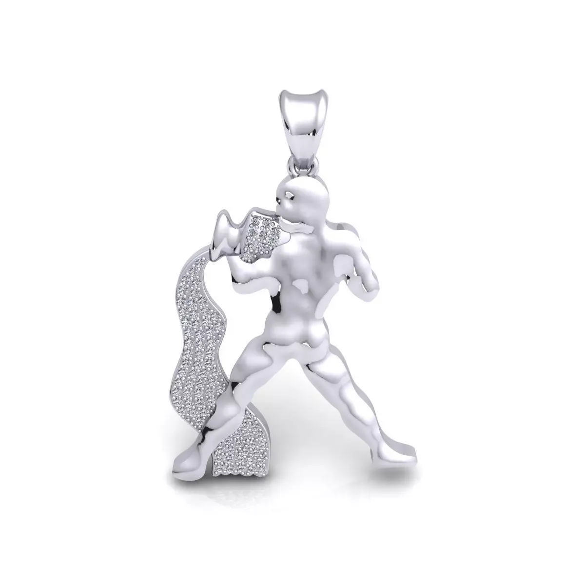 Aquarius Pendent 3d Model 3D print model_0