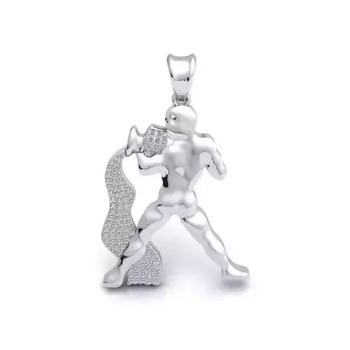 Aquarius Pendent 3d Model 3D print model
