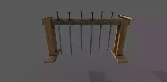Medieval Rack and swords 