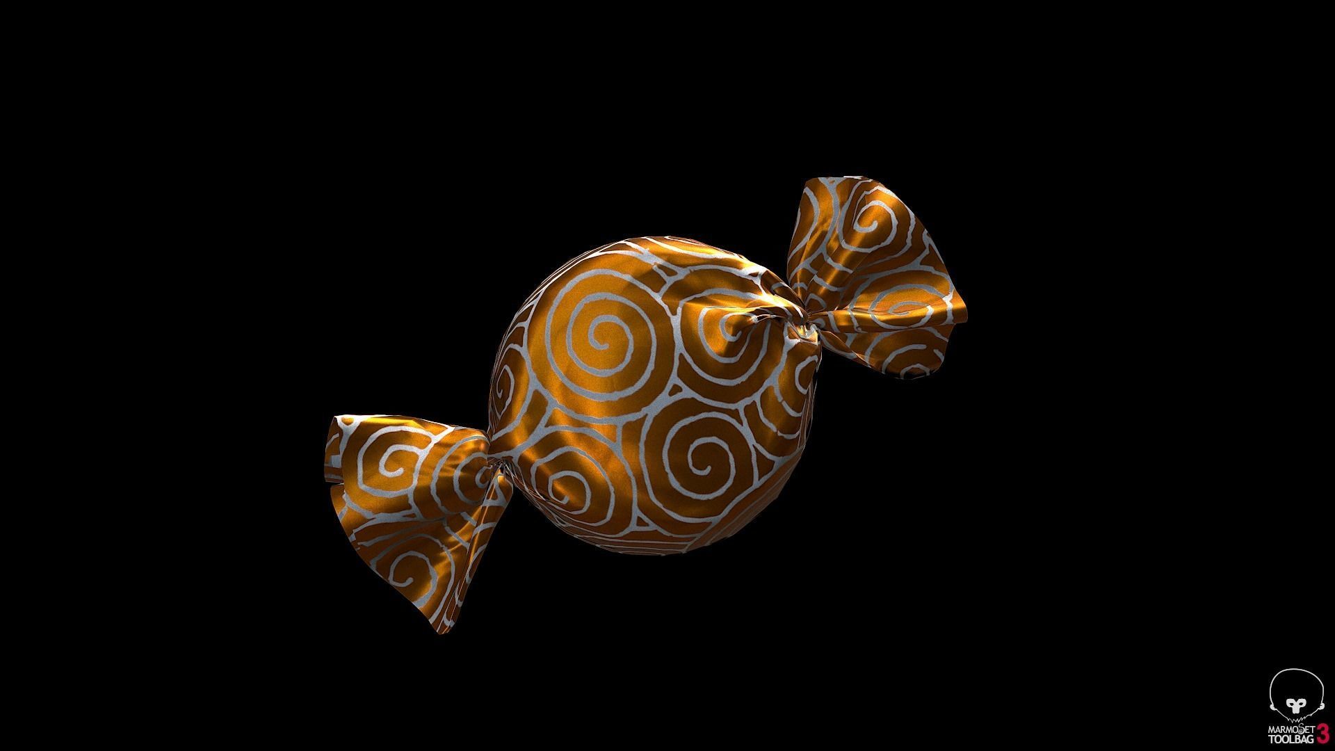 wrapped candy Low-poly 3D model_5