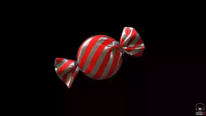wrapped candy Low-poly 3D model