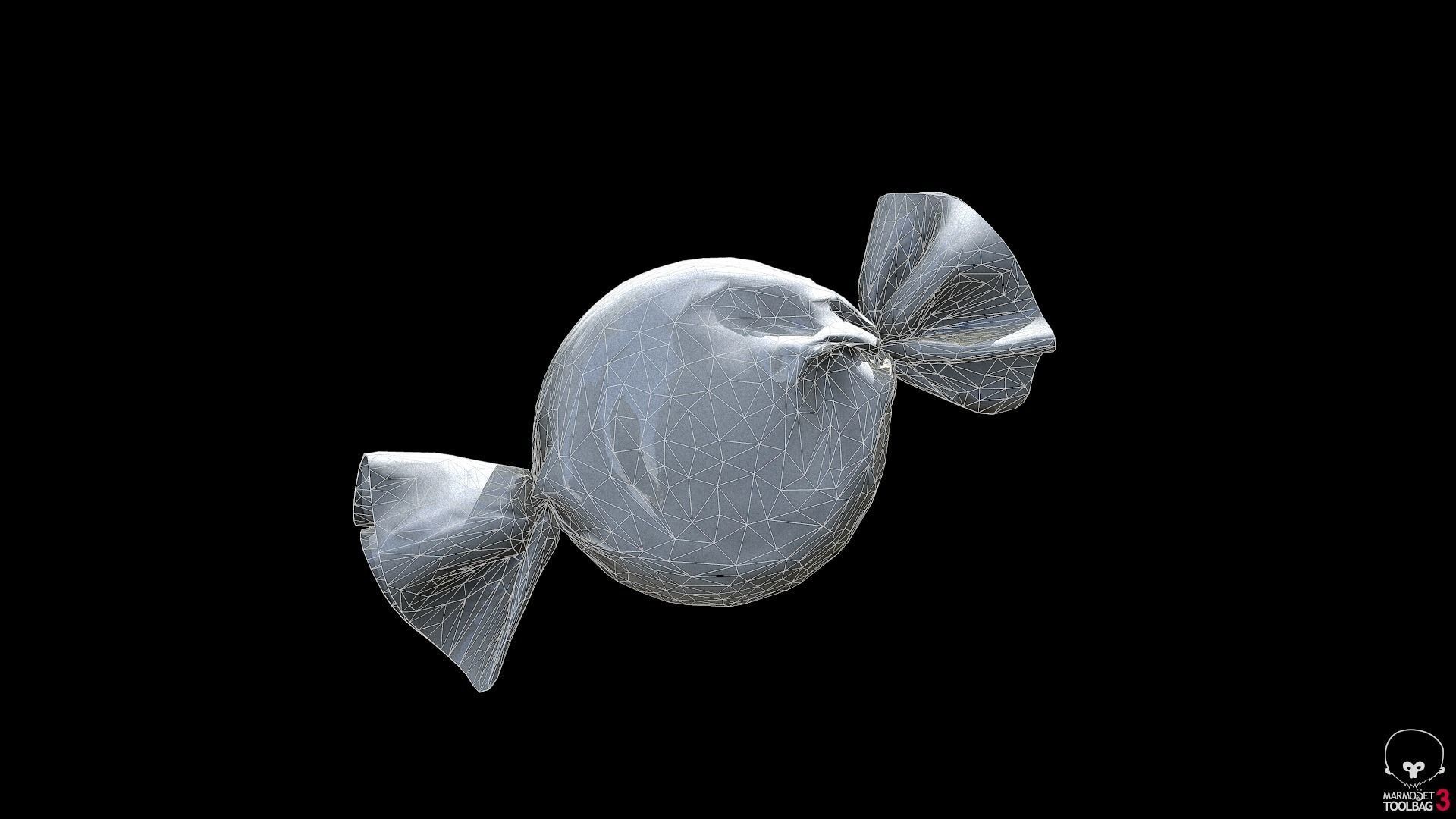 wrapped candy Low-poly 3D model_6