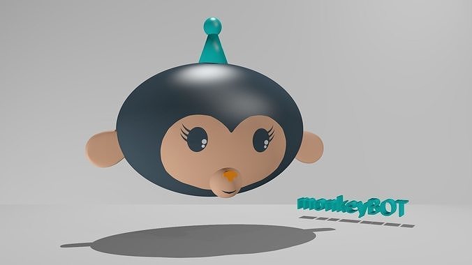 monkeyBOT cartoon monkey 3D model