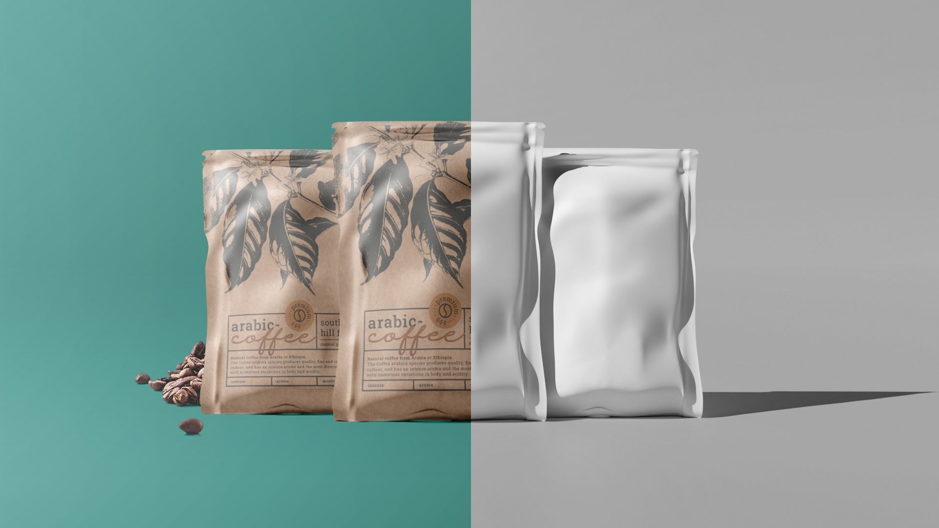 Mockup Coffee packaging 3D print model_2
