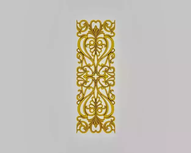 Decorative panel set 3D model 01