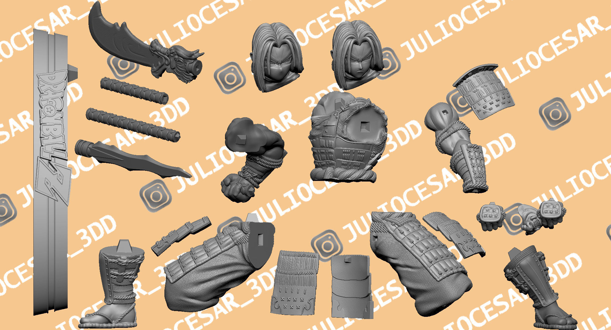 Dragon Ball Shogun - Trunks 3D print model_8