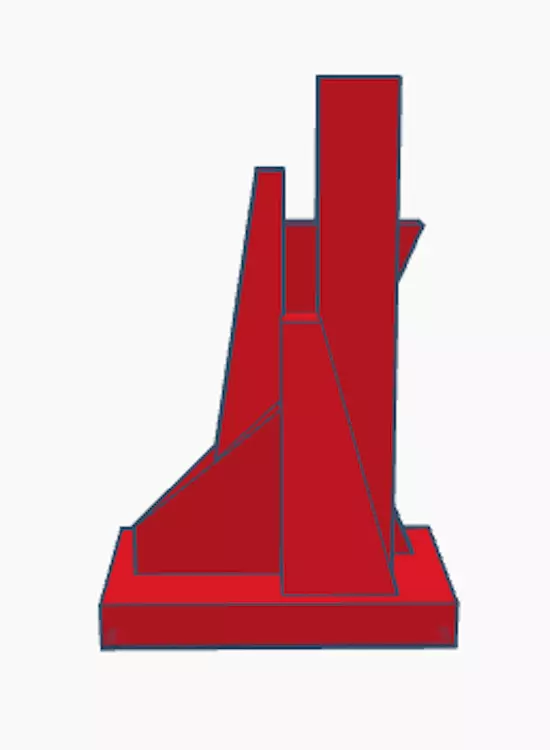 geometric sculpture 3D print model_0