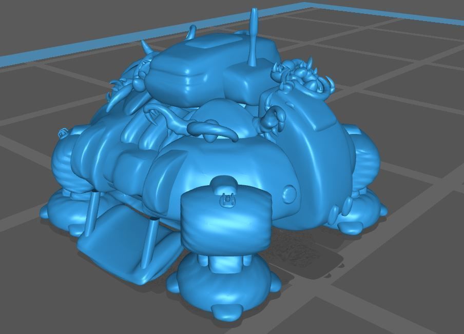 Starcraft Infested Command Center 3D print model_1