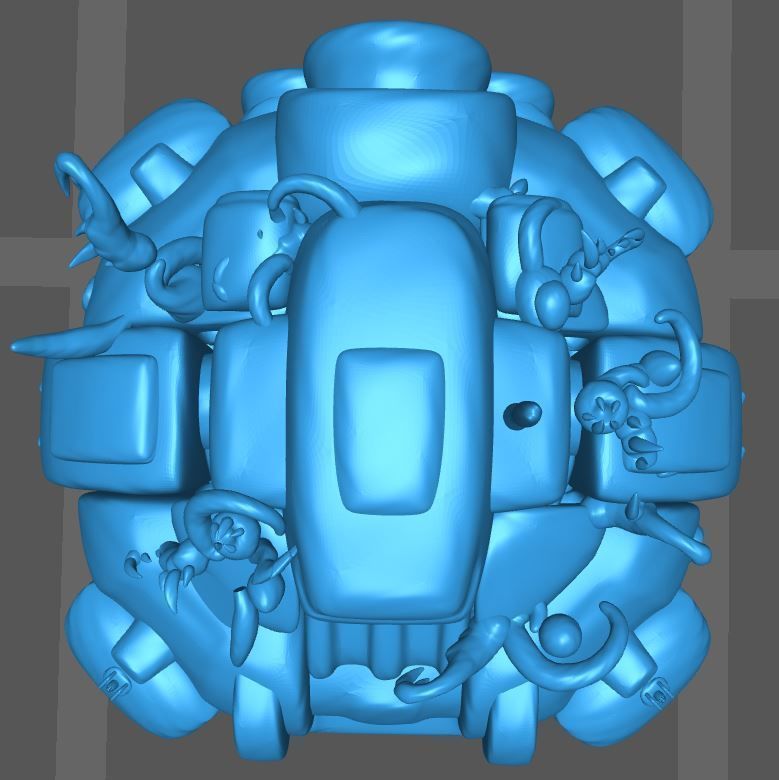 Starcraft Infested Command Center 3D print model_3