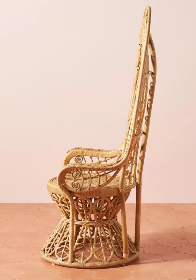 Outdoor Rattan Chair Natural 3D model_8