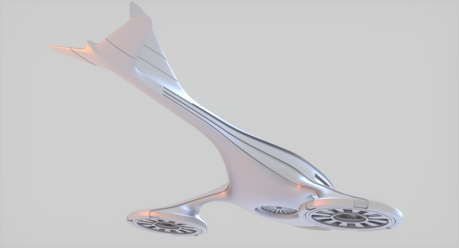 Futuristic Drone C 1 3D model_5