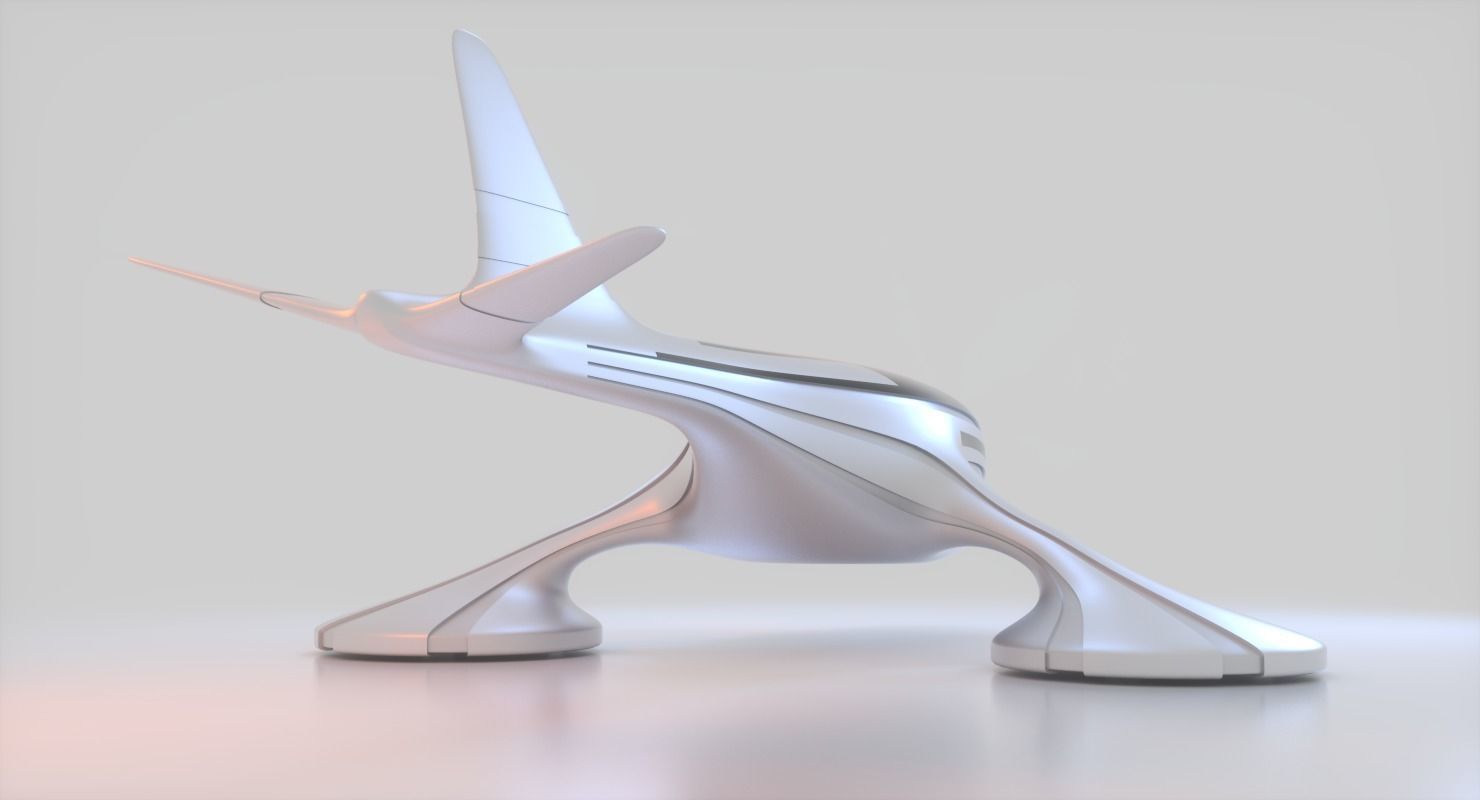 Futuristic Drone C 1 3D model_1