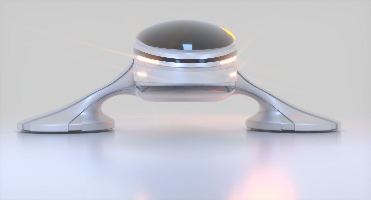 Futuristic Drone C 1 3D model_2