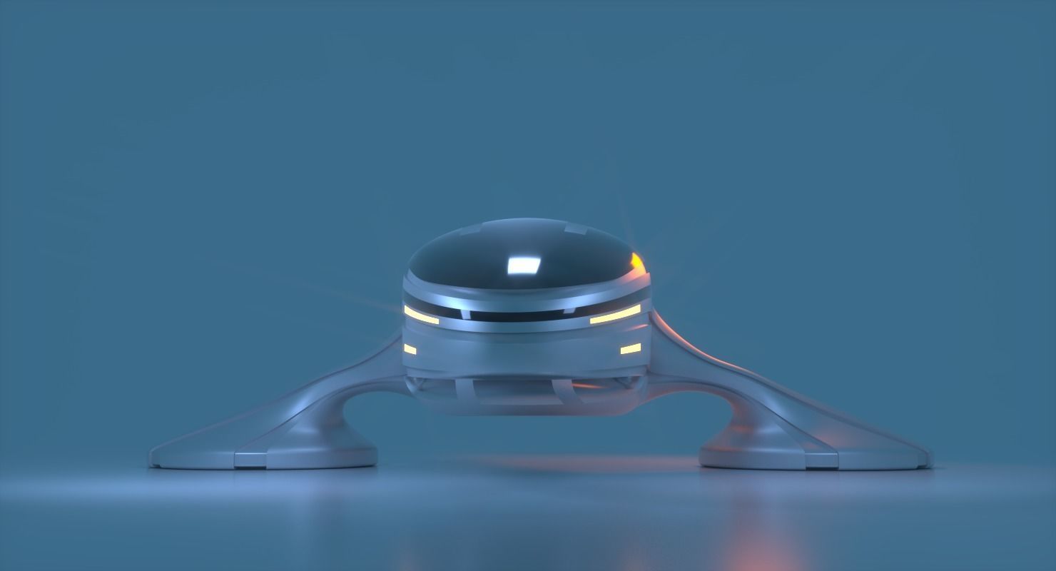 Futuristic Aircraft D 1 3D model_2