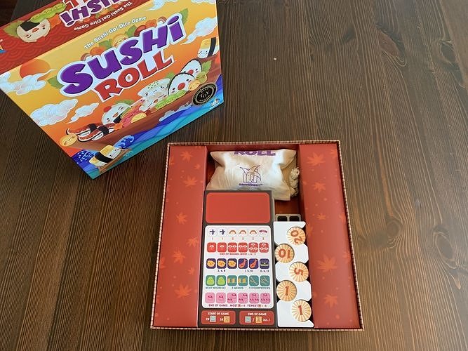 Sushi Roll Board Game Organizer Insert 3D print model