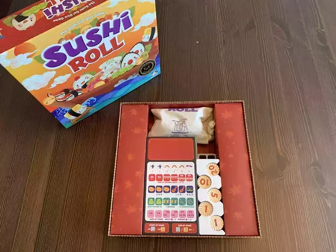 Sushi Roll Board Game Organizer Insert 3D print model