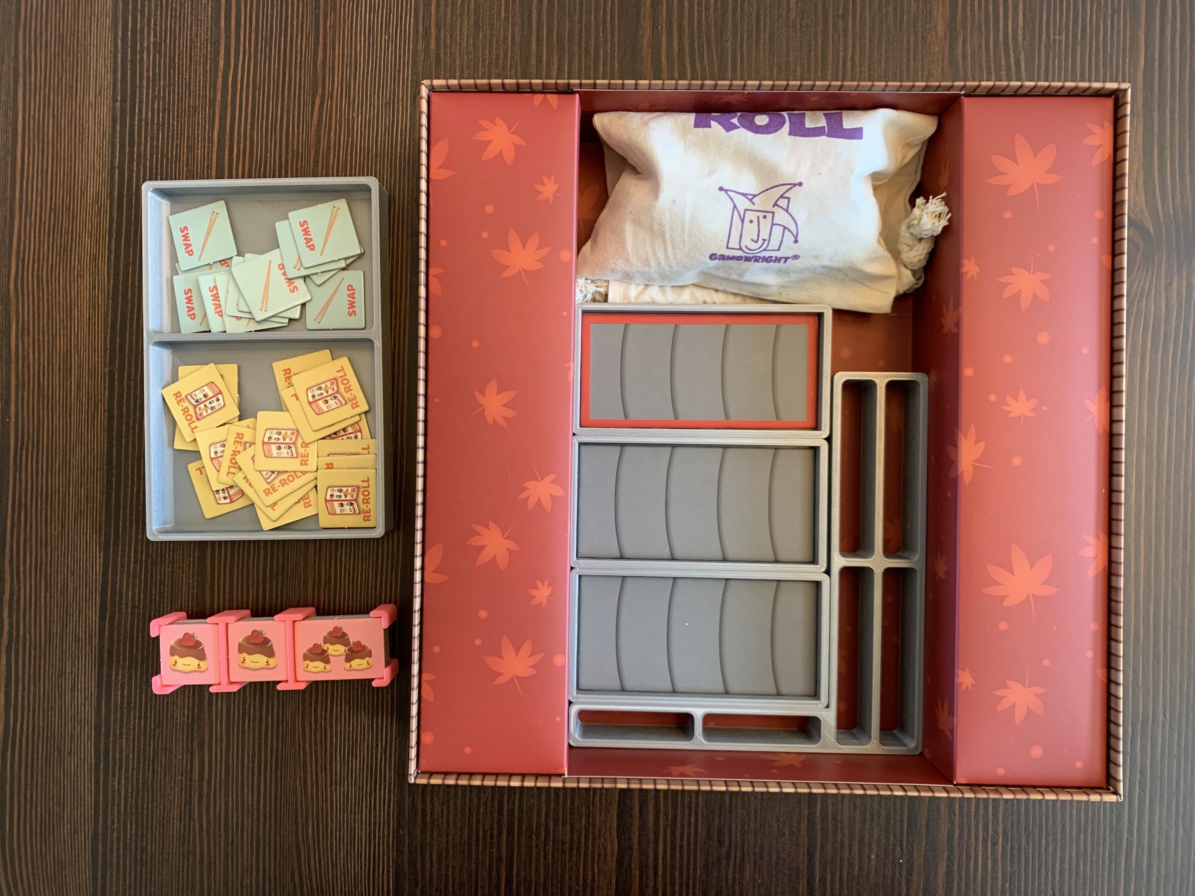 Sushi Roll Board Game Organizer Insert 3D print model_8