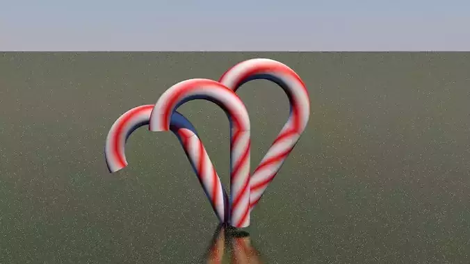 Candy Canes 3D model