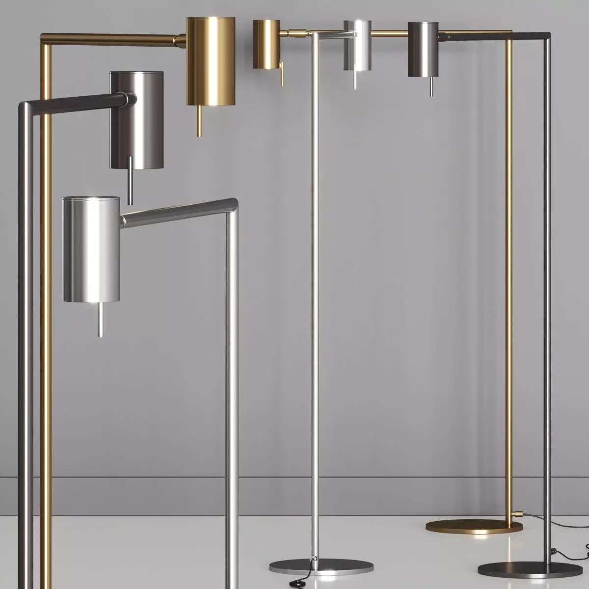 VeniceM Rectus Floor Lamps 3D model_0