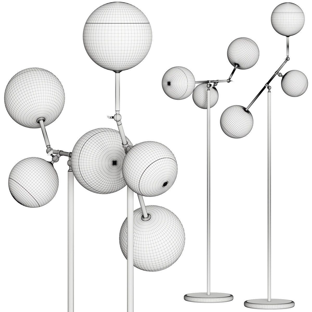 Reflex Angelo Bulles XL Floor Lamps 3D model_3