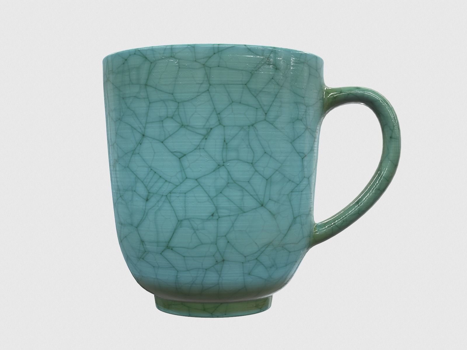 Antique Ceramic Mug 3D model_2