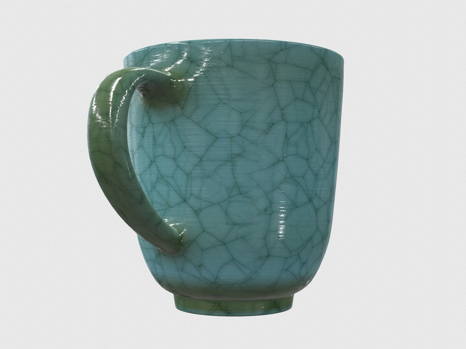 Antique Ceramic Mug 3D model_3