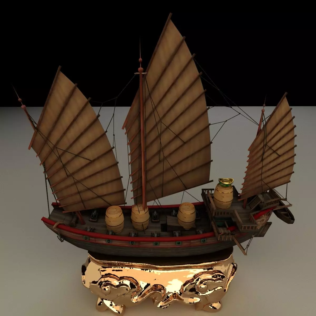 Chinese Junk Boat 3D model