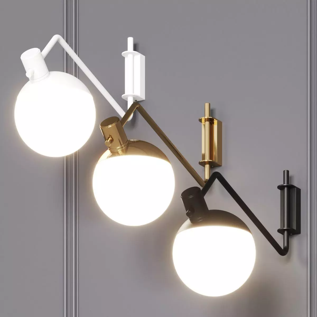 Grupa Balua BA-W-M Wall Lamps 3D model