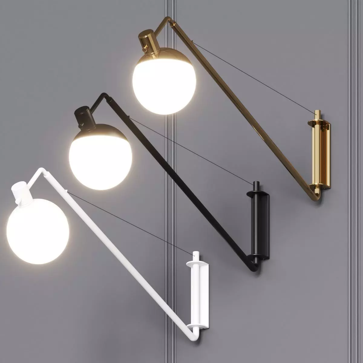 Grupa Balua BA-W-L Wall Lamps 3D model